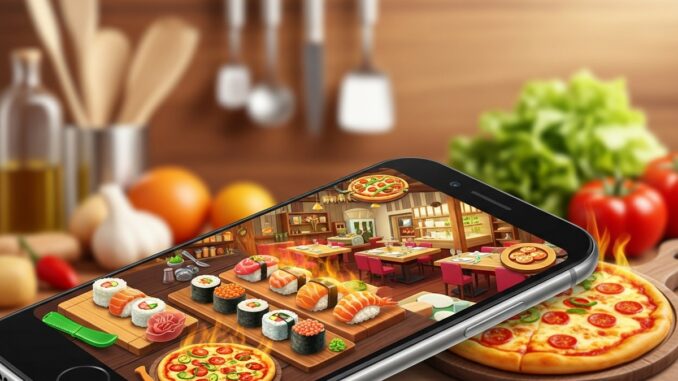 jeu de simulation culinaire sur smartphone
