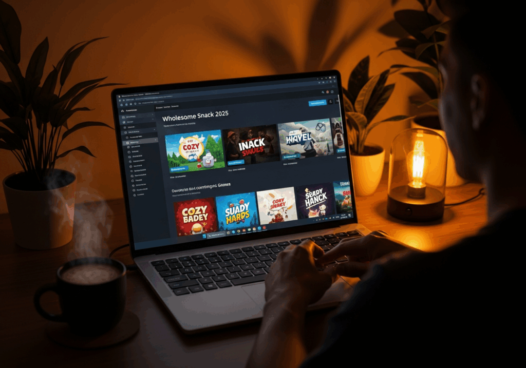 joueur découvrant les nouveautés du Wholesome Snack 2025