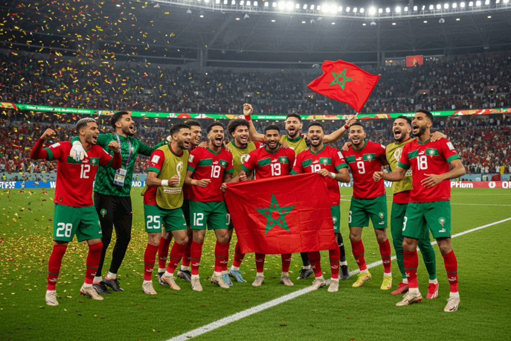 Maroc célébration victoire CAN 2025