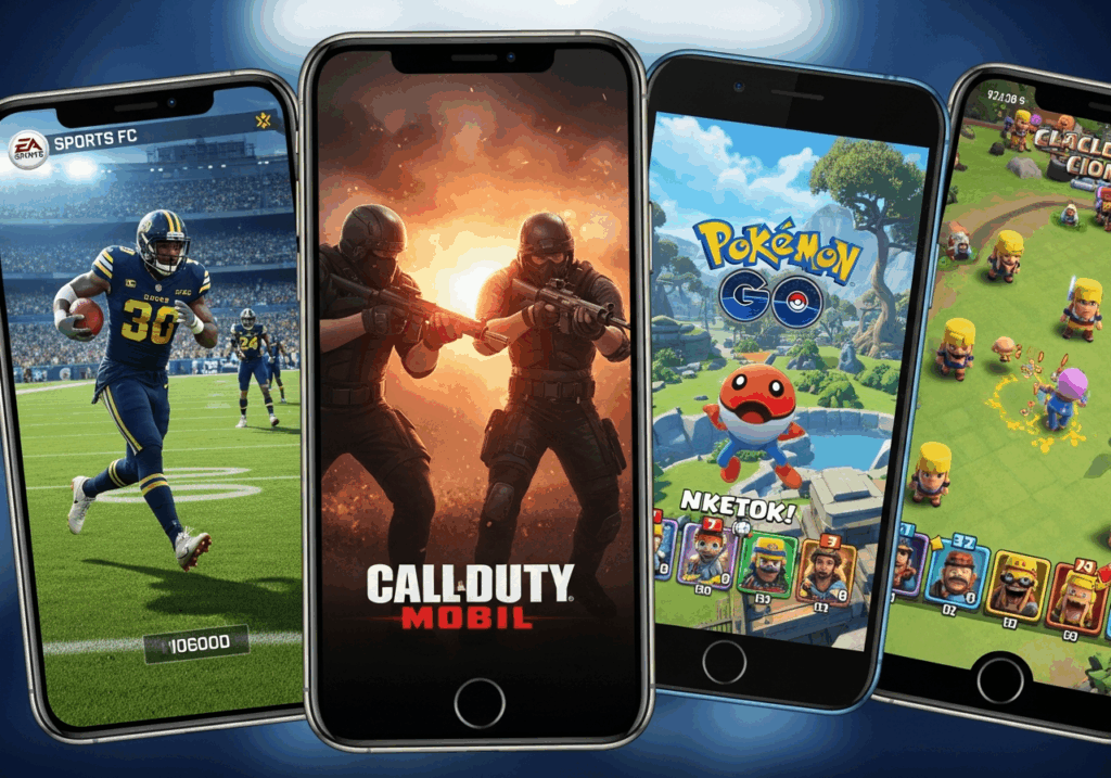 Montage des meilleurs jeux mobiles