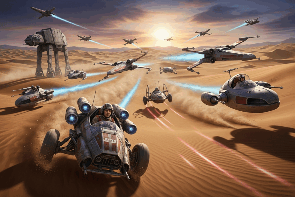 Gameplay d’un jeu comme Star Wars : Galactic Racer