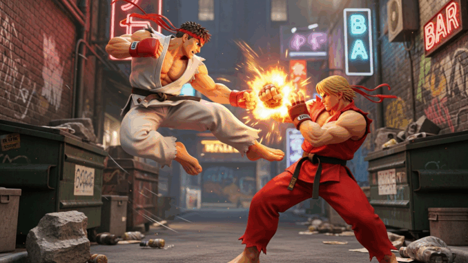 Ryu et Ken dans un combat