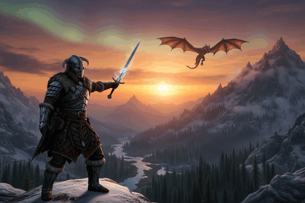 Gameplay d’un jeu comme The Elder Scrolls V : Skyrim