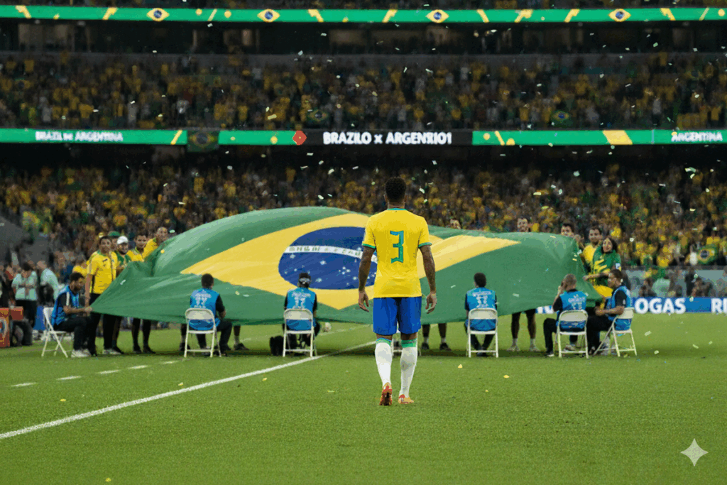 Thiago Silva avec le maillot du Brésil
