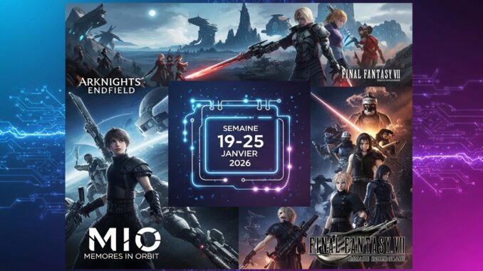 Composition graphique moderne des sorties jeux vidéo