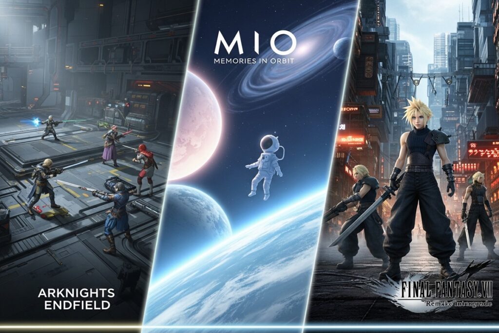 Montage comparatif split-screen des dernières sorties jeux vidéo