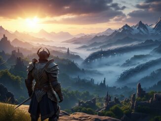 Paysage épique inspiré d'Enshrouded