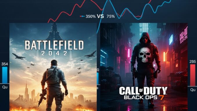 Visuel comparatif entre des jeux inspirés de Battlefield 6 et Call of Duty: Black Ops 7