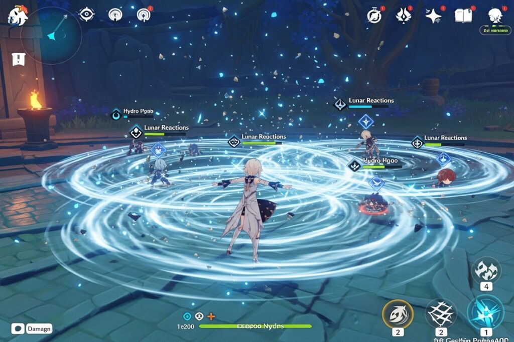 combat inspiré de Genshin Impact