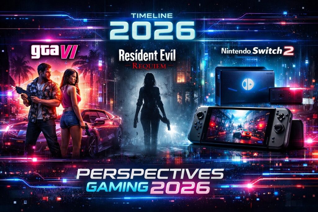 composition graphique des perspectives du jeu vidéo