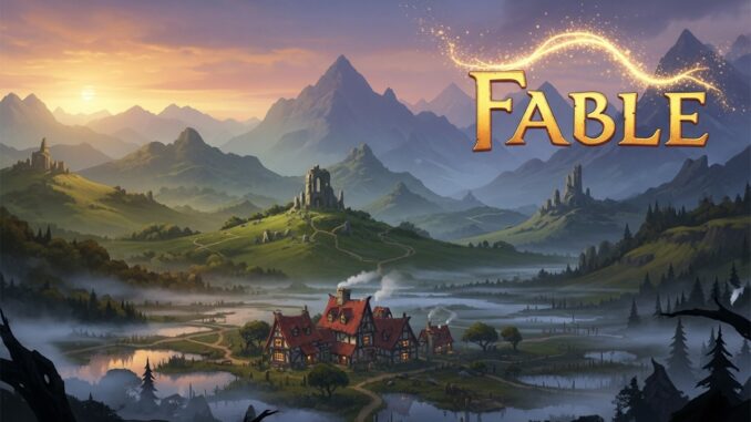 composition panoramique d’un jeu comme Fable