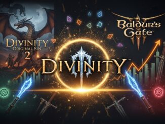 composition visuelle autour de l'annonce de Divinity