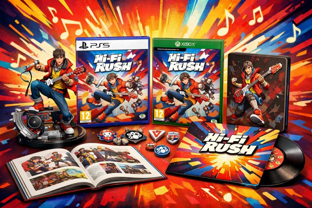 composition visuelle de Hi-Fi Rush