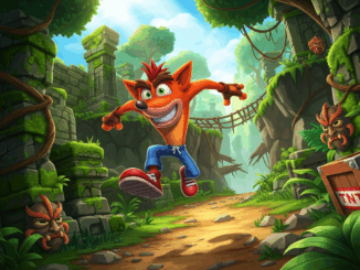 Un personnage gaming comme Crash Bandicoot