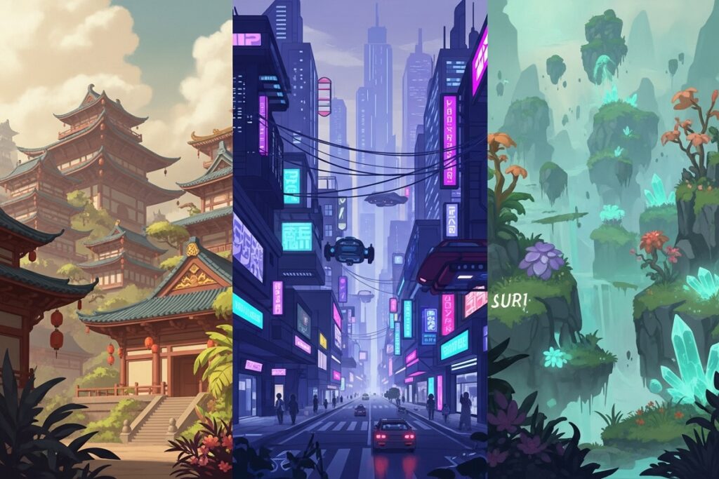 différentes ambiances inspirées aux jeux exclusifs PlayStation