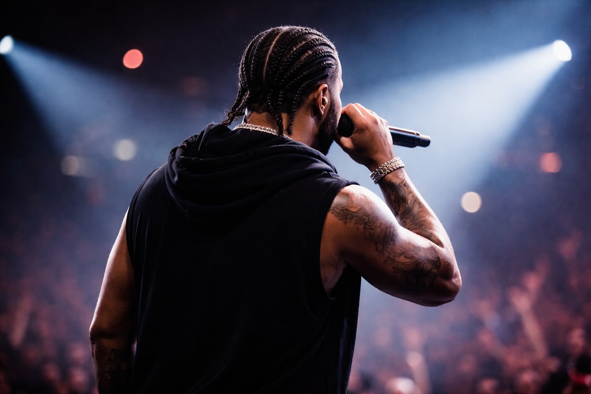 Le rappeur Drake en concert