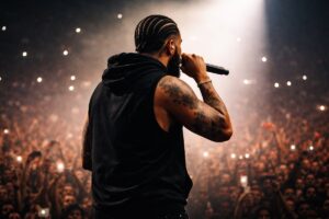Le rappeur Drake en concert
