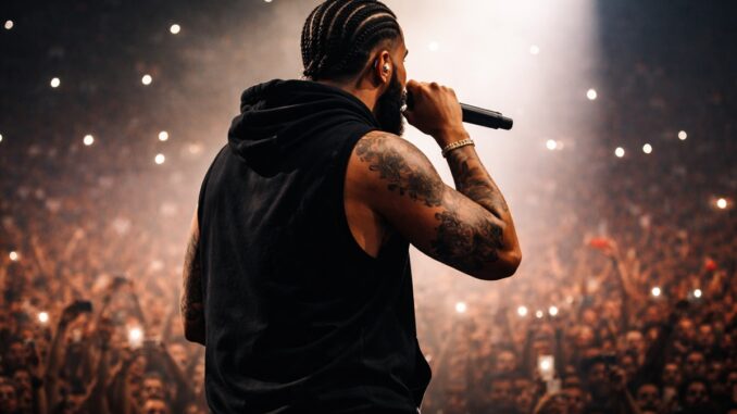 Le rappeur Drake en concert