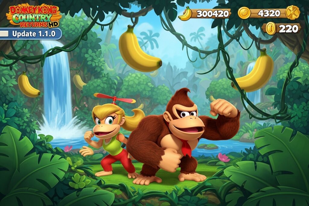 environnement jungle inspiré de Donkey Kong Country Returns HD