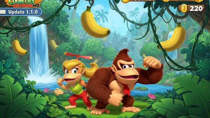 environnement jungle inspiré de Donkey Kong Country Returns HD