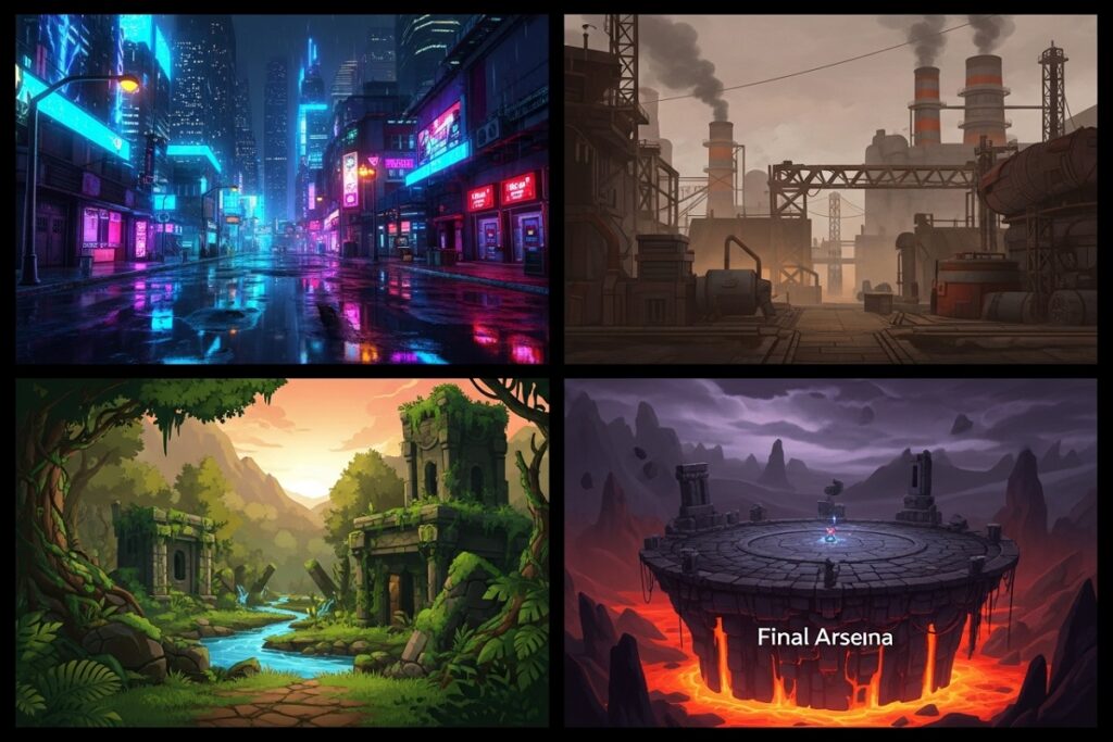 environnements d’un jeu comme Absolum