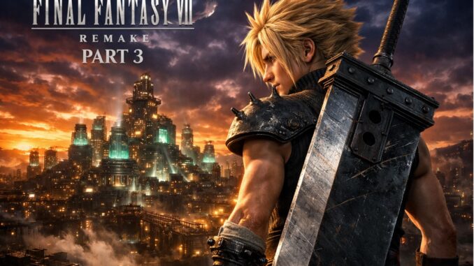 Composition artistique inspirée de Final Fantasy VII Remake Part 3