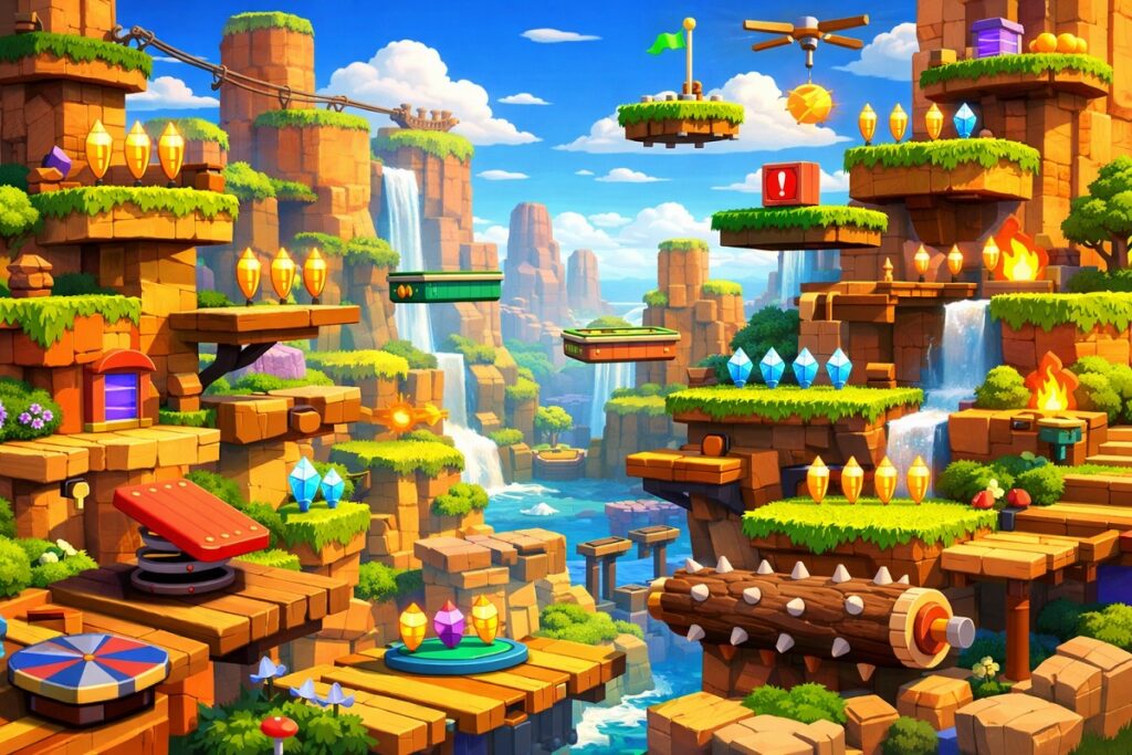 gameplay d’un jeu comme Big Hops