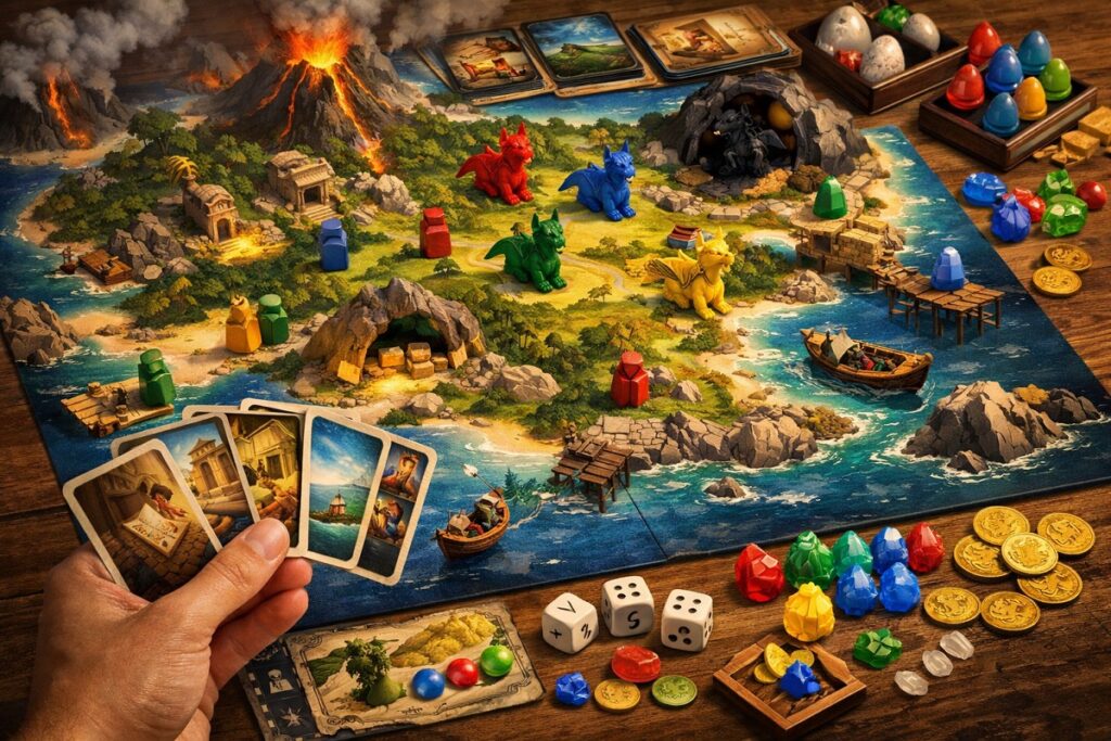 gameplay d’un jeu similaire à L'île aux 93 dragons