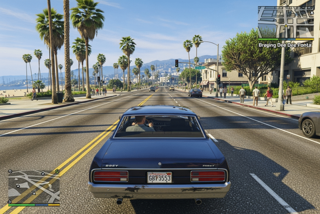 Gameplay d’un jeu similaire à GTA V