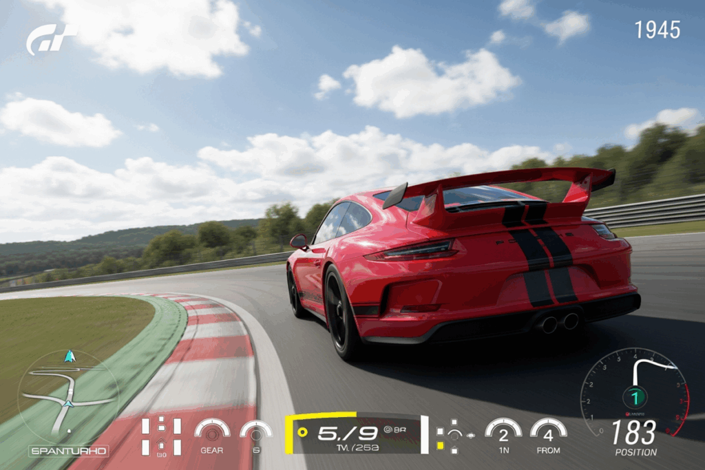 Gameplay d’un jeu similaire à Gran Turismo 7