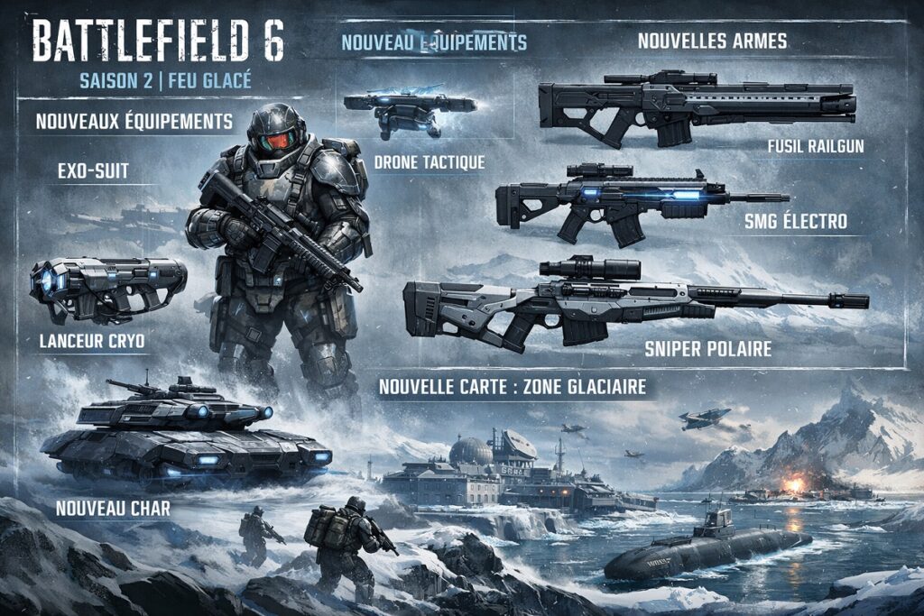 illustration des futures additions de la saison 2 de Battlefield 6
