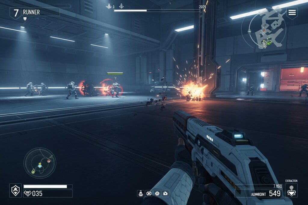 interface utilisateur d’un jeu comme Marathon