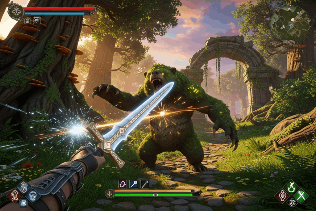 Gameplay d’un jeu similaire à Avowed