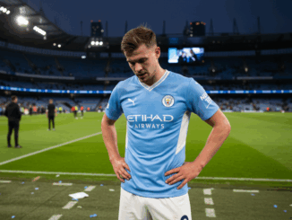 Illustration Joueur de Manchester City après le match de Premier League