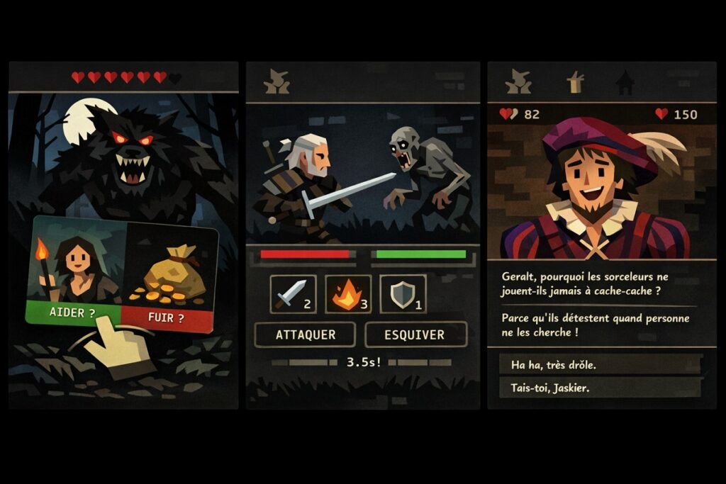 mécaniques d’un jeu comme Reigns