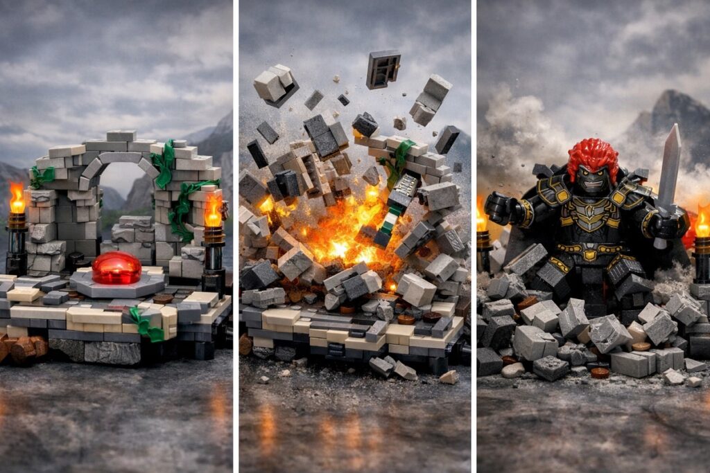 mécanisme d'action d’un set similaire à celui de LEGO