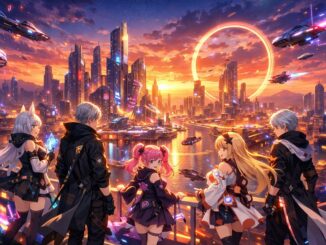 métropole futuriste similaire au gacha urbain