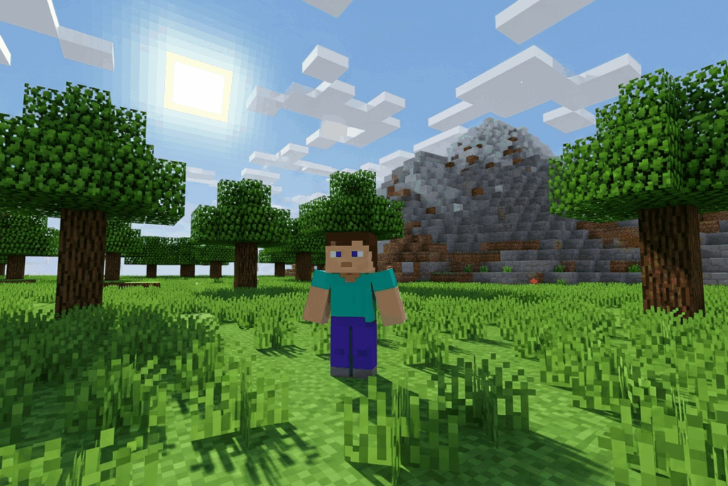 Gameplay d’un jeu similaire à Minecraft