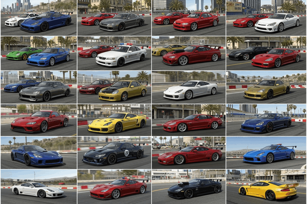 Des voitures d’un jeu comme Need for Speed sur PS Plus