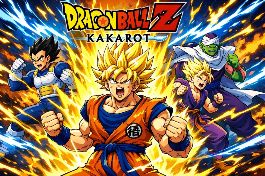 personnage comme celui de Goku dans Dragon Ball Z : Kakarot