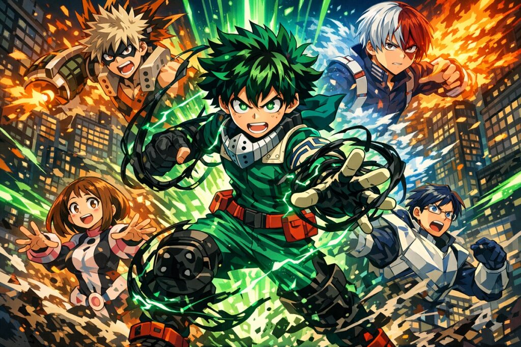 personnage similaire à celui de My Hero Academia All's Justice