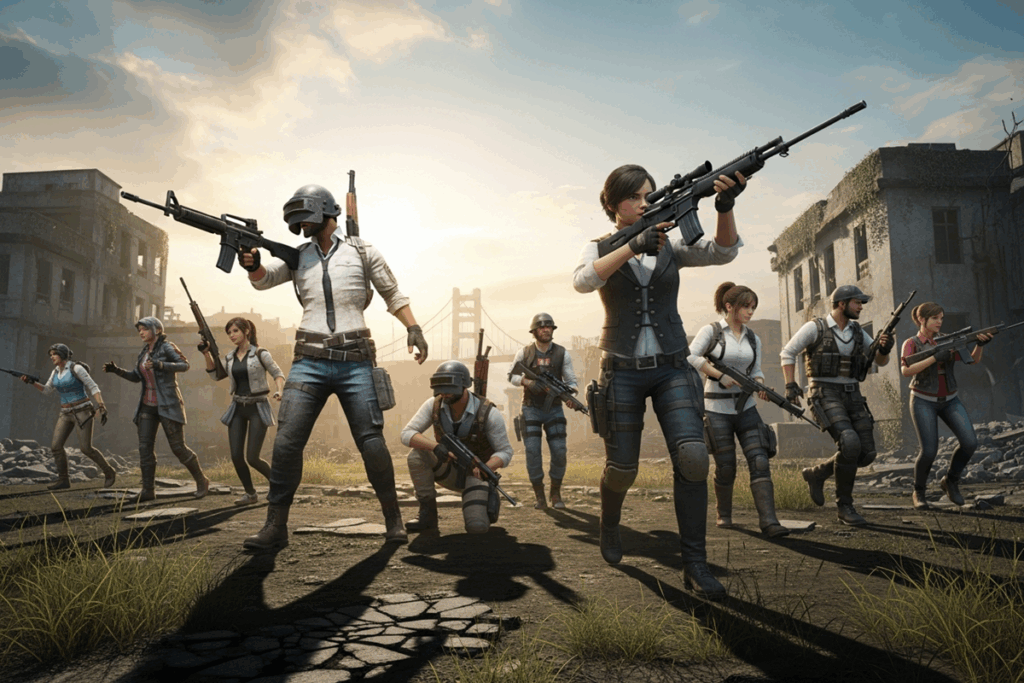 Gameplay d’un jeu similaire à PUBG