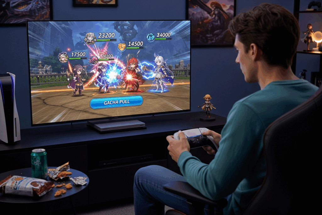 Un jeu RPG gacha sur PS5