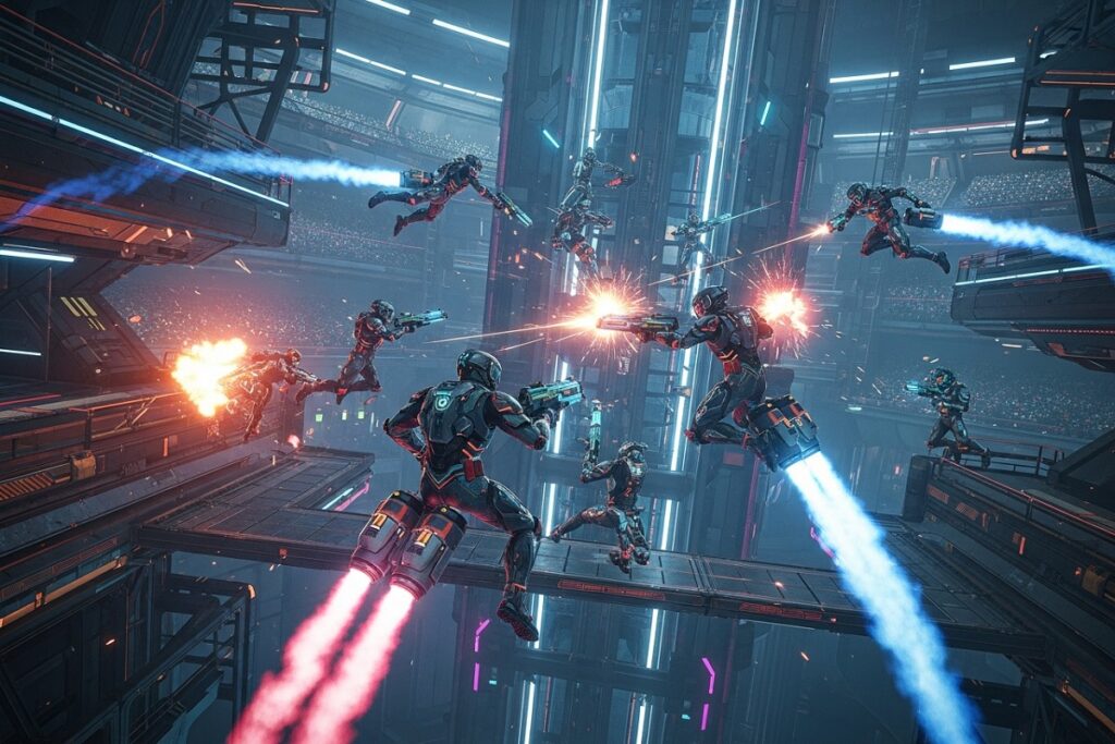 scène d’action inspirée de Highguard