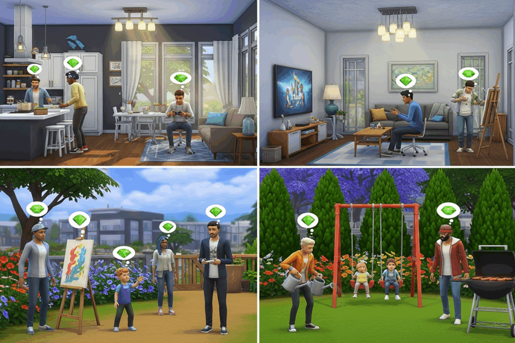 Gameplay d’un jeu comme Les Sims