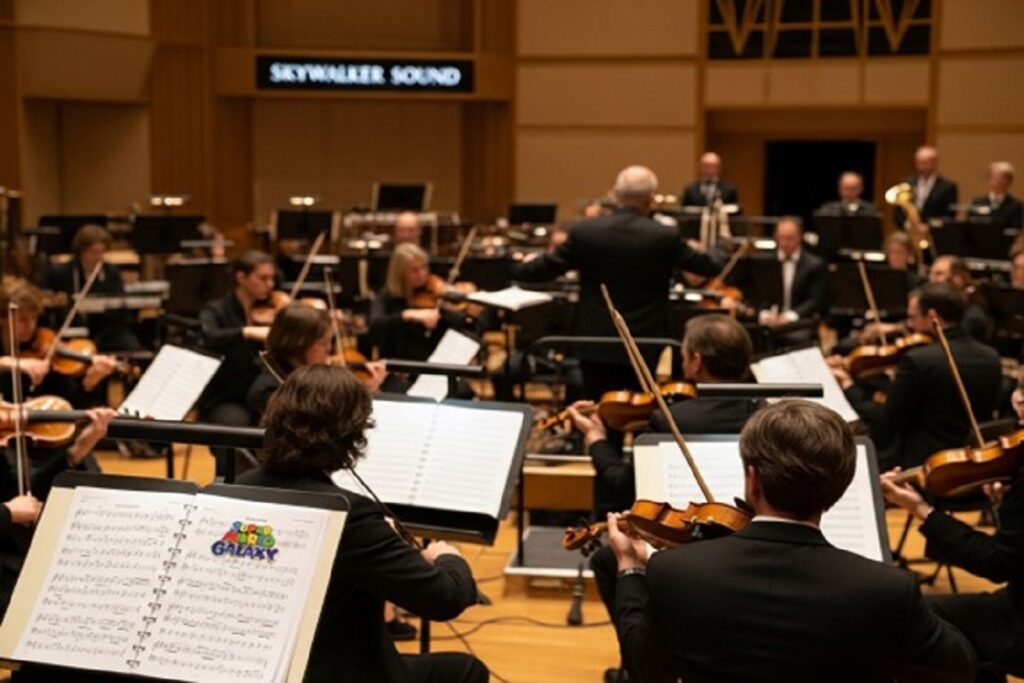 tableau de bord orchestral comme celui de Super Mario Galaxy le film