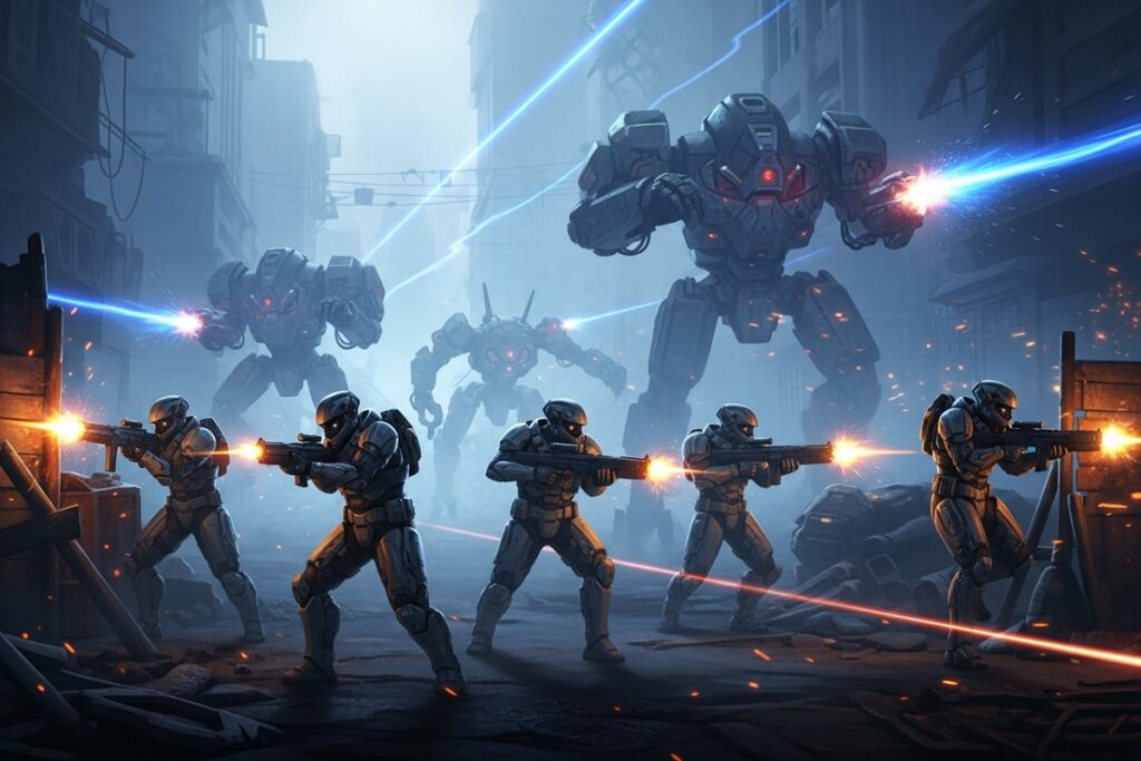 une escouade de joueurs inspirés de Arc Raiders