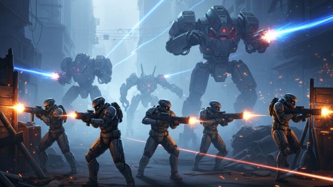 une escouade de joueurs inspirés de Arc Raiders