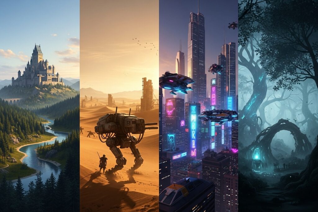 univers de jeux en monde ouvert