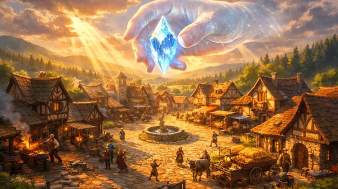 village médiéval similaire à celui de Masters of Albion